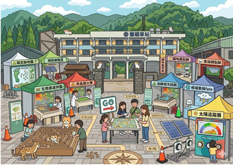 新北猴硐站攤位活動場域示意圖