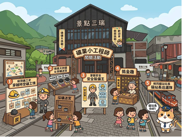新北猴硐站攤位活動場域示意圖